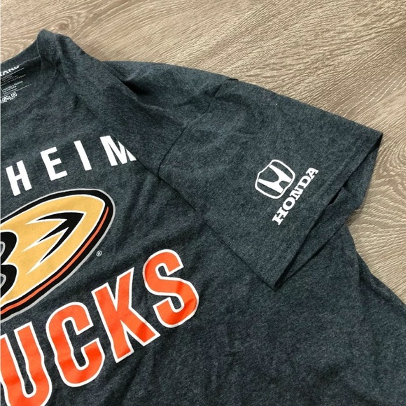 New Anaheim Ducks NHL Ice Hockey Honda Tee Shirt Grey XL - Picture 4 of 5